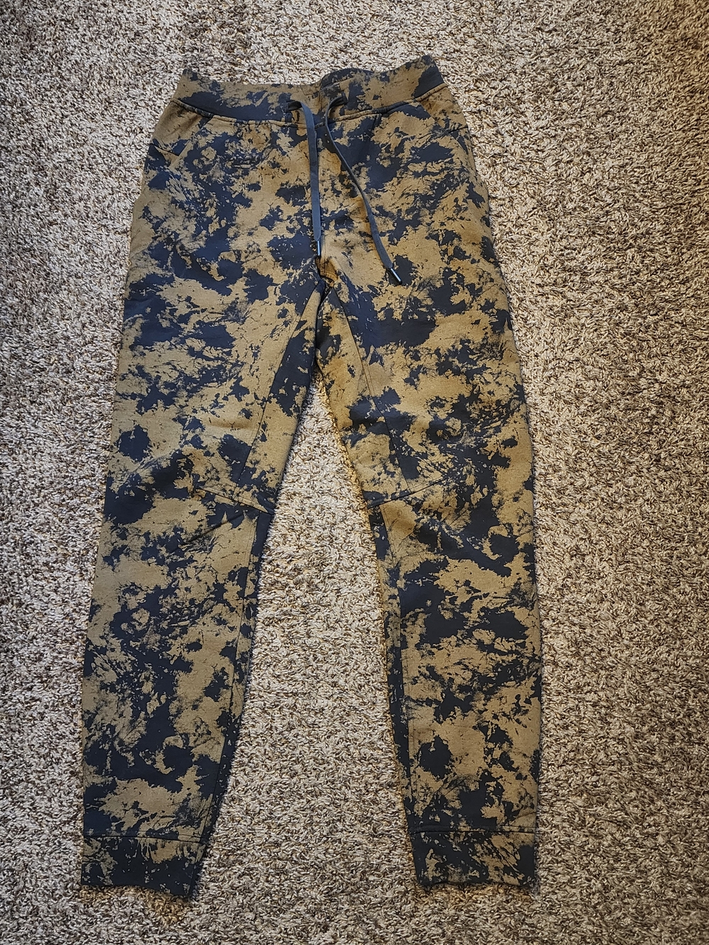 lululemon athletica Olive and Black Tie-Dye Track Joggers